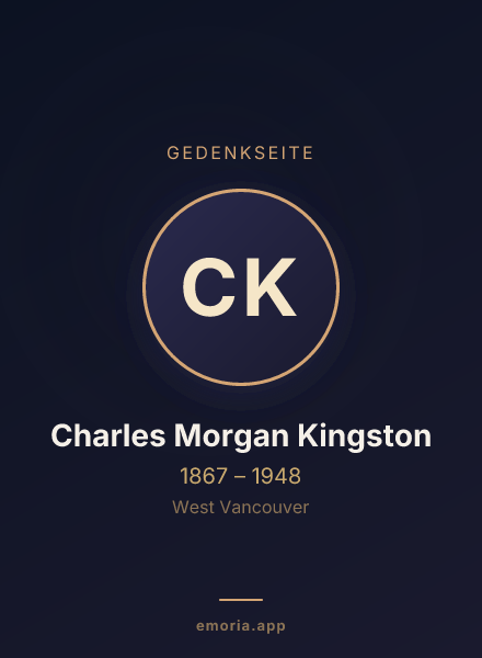 Gedenkportrait von Charles Morgan Kingston