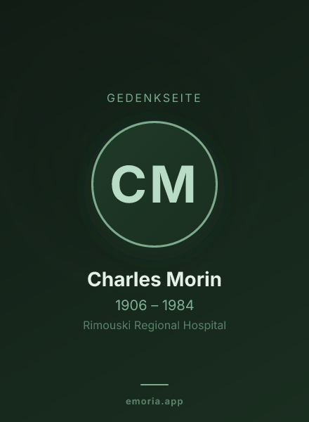 Gedenkportrait von Charles Morin