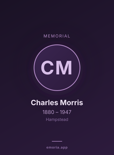 Memorial portrait of Charles Morris