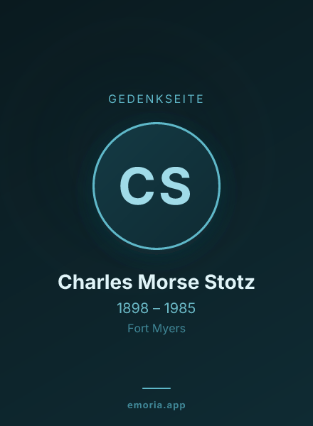 Gedenkportrait von Charles Morse Stotz