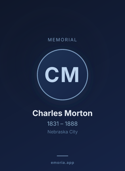 Memorial portrait of Charles Morton