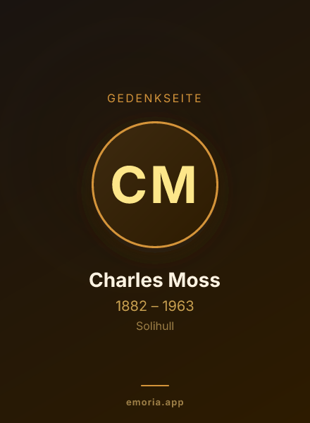Gedenkportrait von Charles Moss