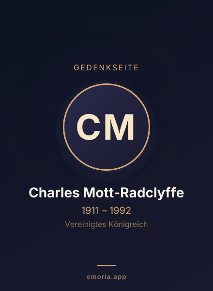 Gedenkportrait von Charles Mott-Radclyffe