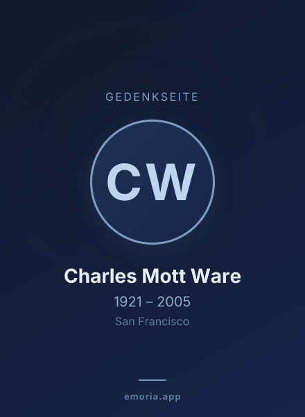 Gedenkportrait von Charles Mott Ware