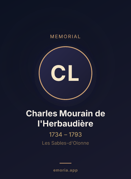 Memorial portrait of Charles Mourain de l'Herbaudière