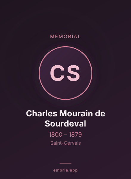Memorial portrait of Charles Mourain de Sourdeval