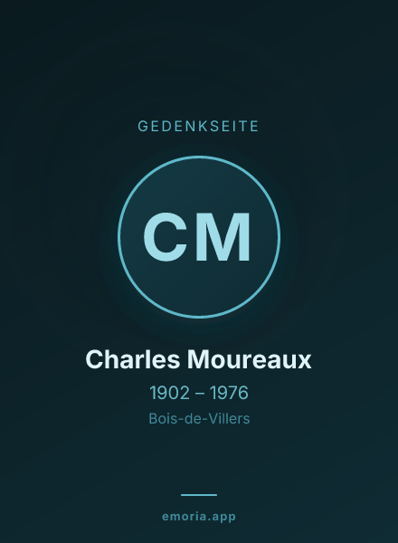 Gedenkportrait von Charles Moureaux