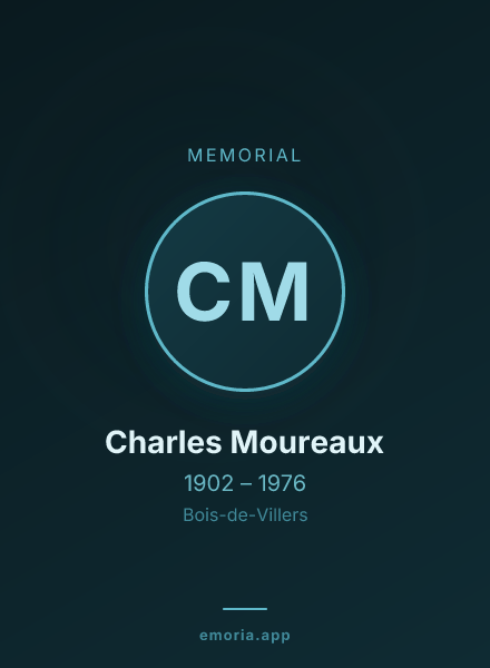 Memorial portrait of Charles Moureaux