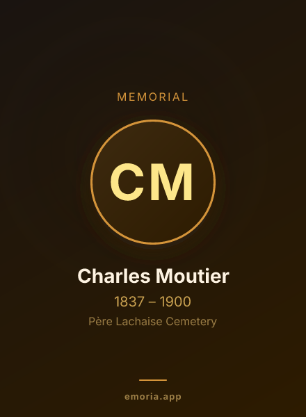 Memorial portrait of Charles Moutier