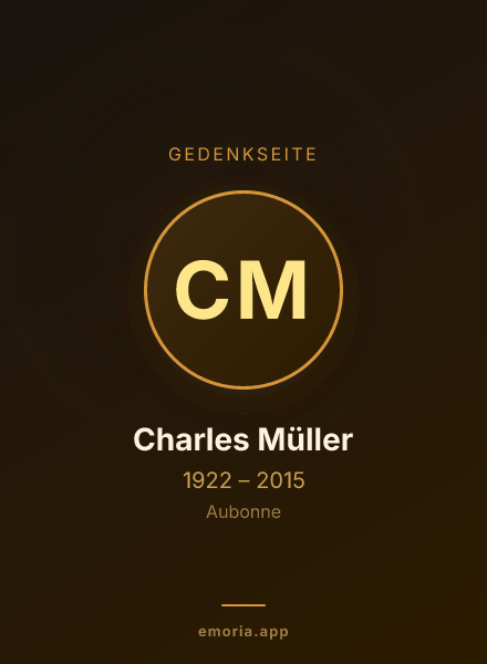 Gedenkportrait von Charles Müller