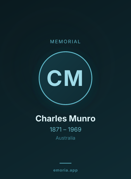 Memorial portrait of Charles Munro