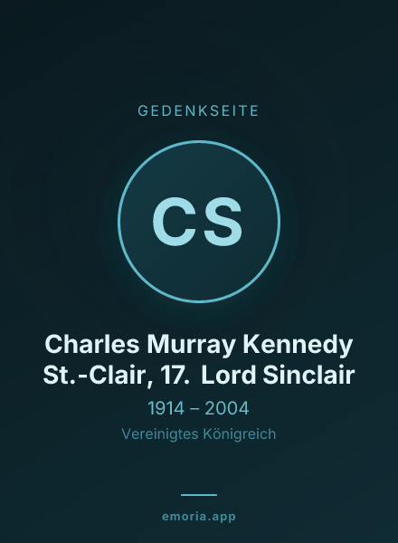 Gedenkportrait von Charles Murray Kennedy St.-Clair, 17. Lord Sinclair
