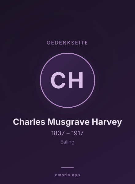 Gedenkportrait von Charles Musgrave Harvey