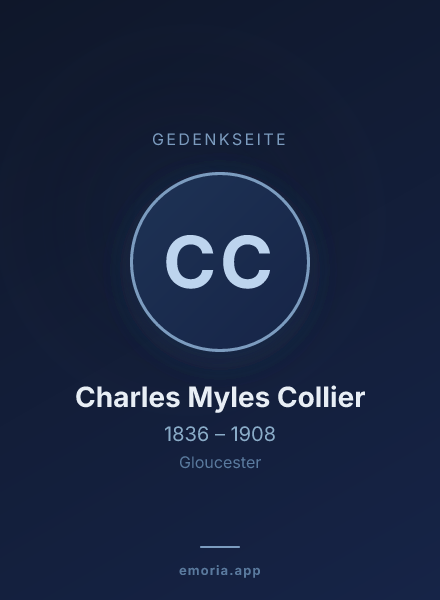 Gedenkportrait von Charles Myles Collier