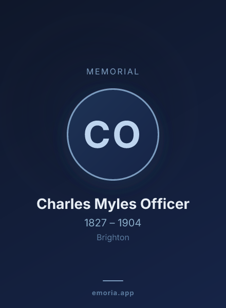 Memorial portrait of Charles Myles Officer