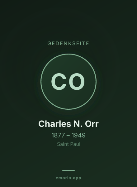 Gedenkportrait von Charles N. Orr