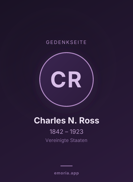 Gedenkportrait von Charles N. Ross