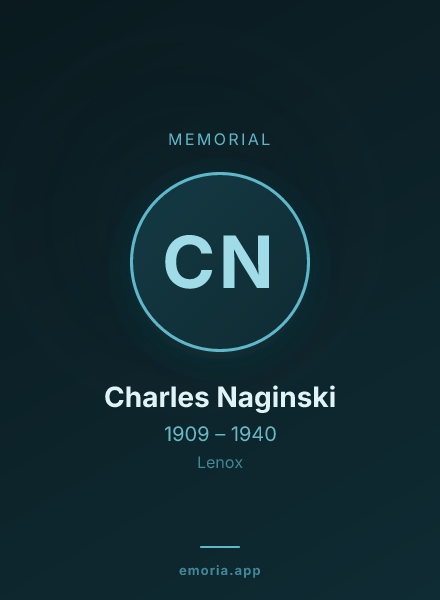 Memorial portrait of Charles Naginski
