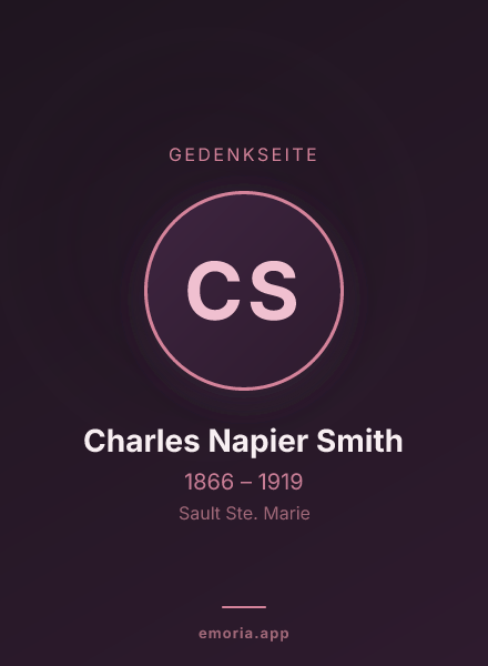 Gedenkportrait von Charles Napier Smith