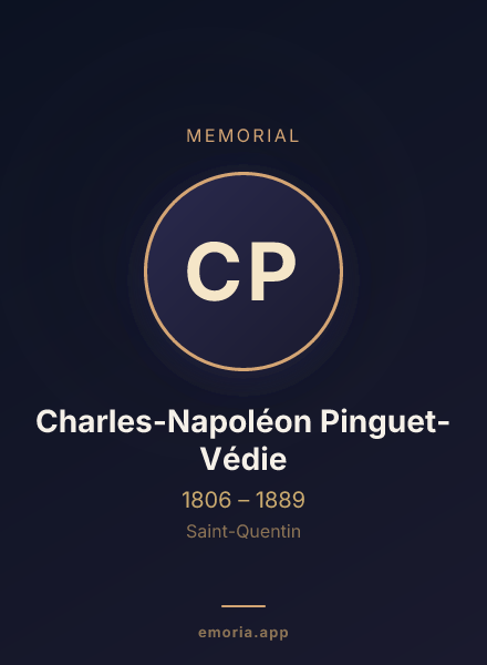 Memorial portrait of Charles-Napoléon Pinguet-Védie