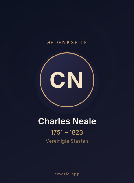 Gedenkportrait von Charles Neale