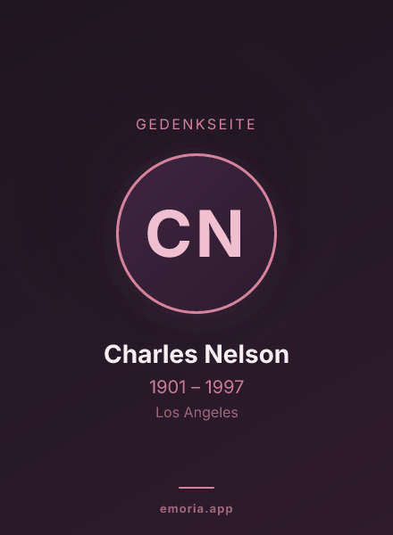 Gedenkportrait von Charles Nelson