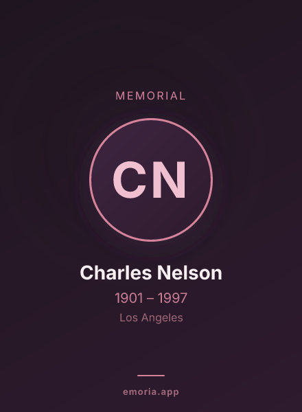 Memorial portrait of Charles Nelson