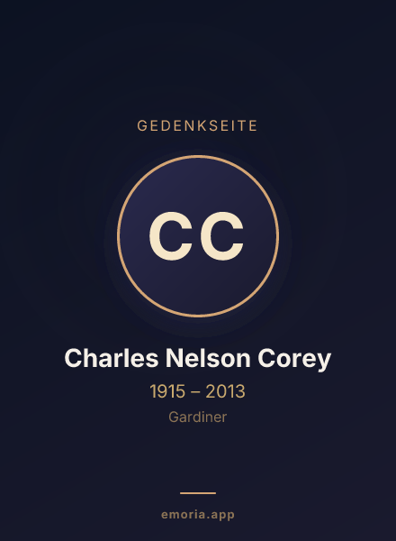 Gedenkportrait von Charles Nelson Corey