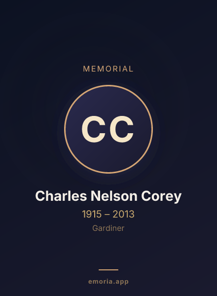 Memorial portrait of Charles Nelson Corey