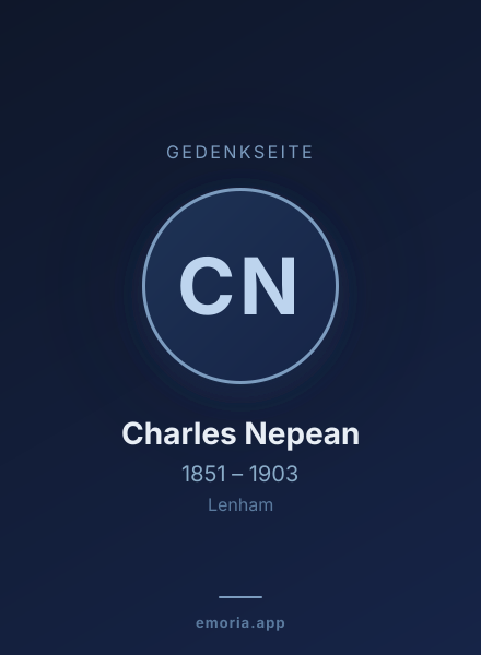 Gedenkportrait von Charles Nepean