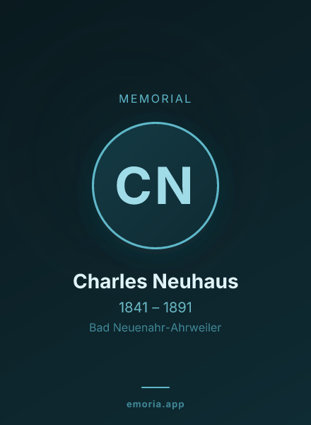 Memorial portrait of Charles Neuhaus
