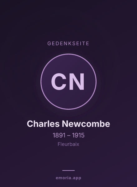 Gedenkportrait von Charles Newcombe
