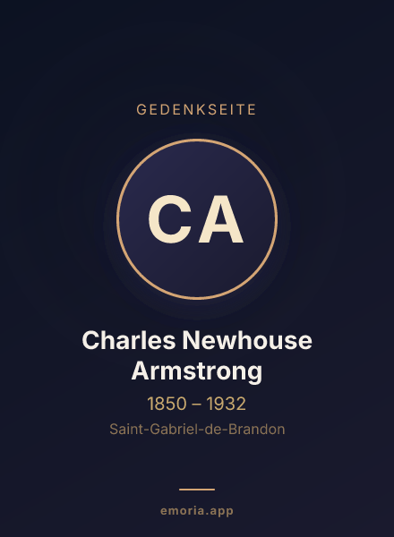 Gedenkportrait von Charles Newhouse Armstrong