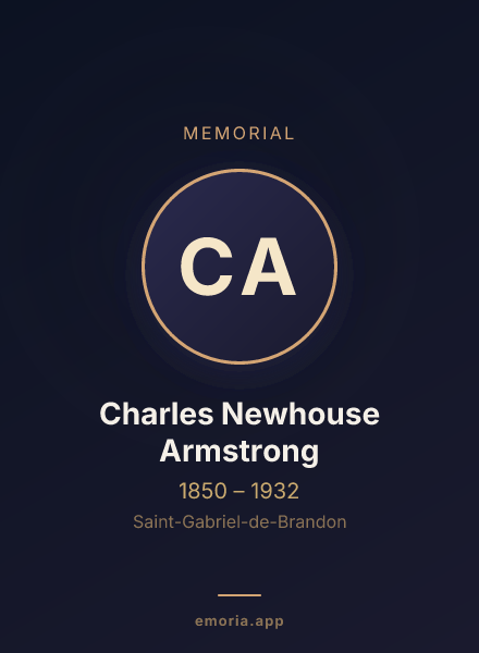 Memorial portrait of Charles Newhouse Armstrong