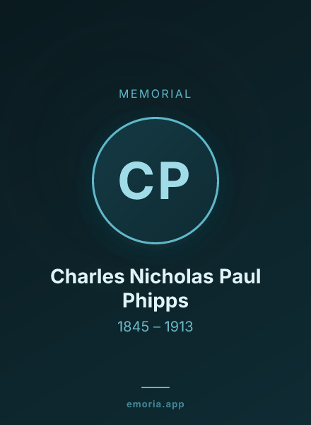 Memorial portrait of Charles Nicholas Paul Phipps
