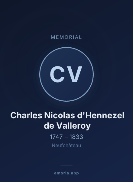 Memorial portrait of Charles Nicolas d'Hennezel de Valleroy