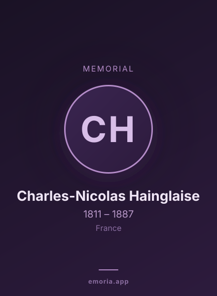 Memorial portrait of Charles-Nicolas Hainglaise