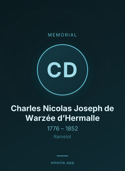Memorial portrait of Charles Nicolas Joseph de Warzée d’Hermalle