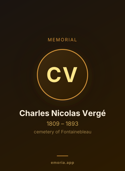 Memorial portrait of Charles Nicolas Vergé