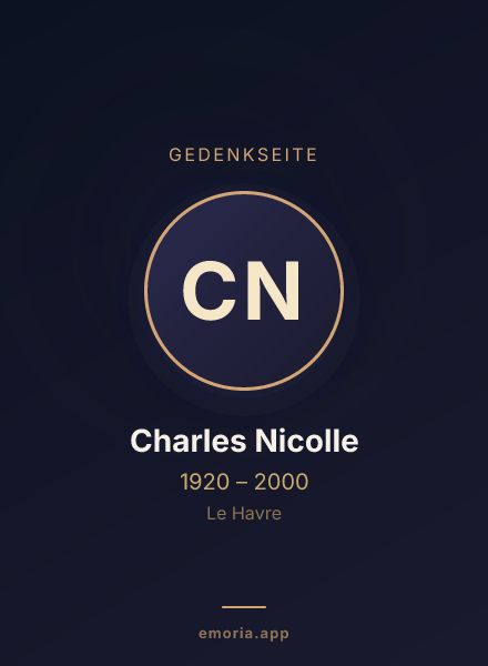 Gedenkportrait von Charles Nicolle