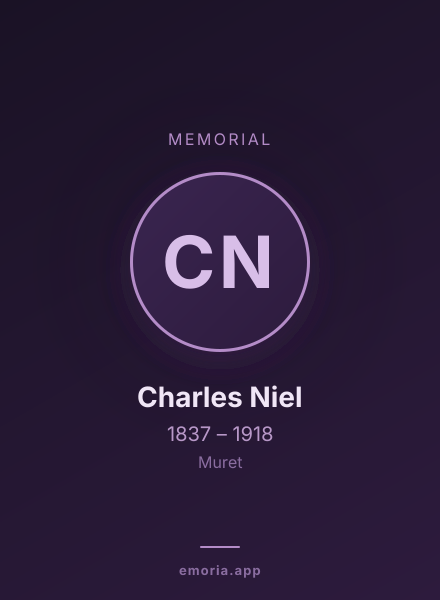 Memorial portrait of Charles Niel