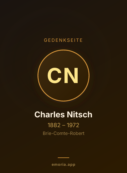 Gedenkportrait von Charles Nitsch