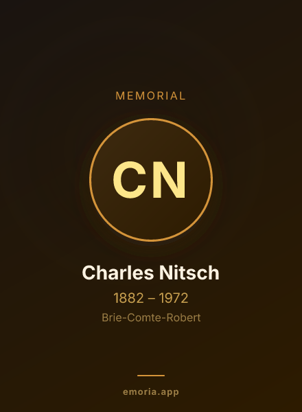 Memorial portrait of Charles Nitsch