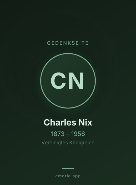 Gedenkportrait von Charles Nix