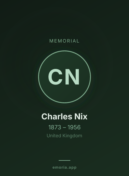 Memorial portrait of Charles Nix