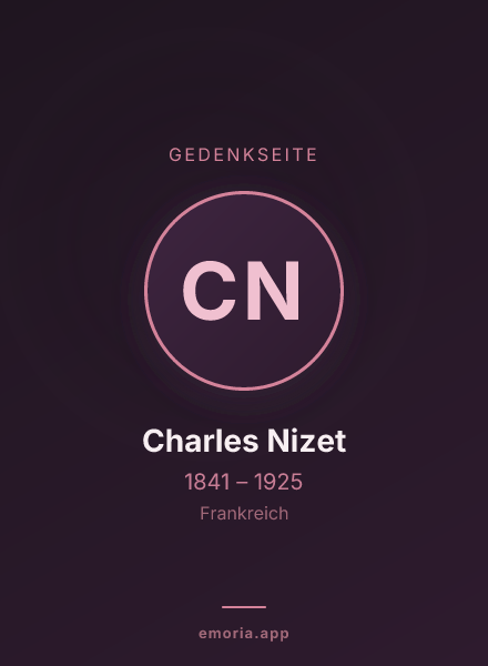 Gedenkportrait von Charles Nizet