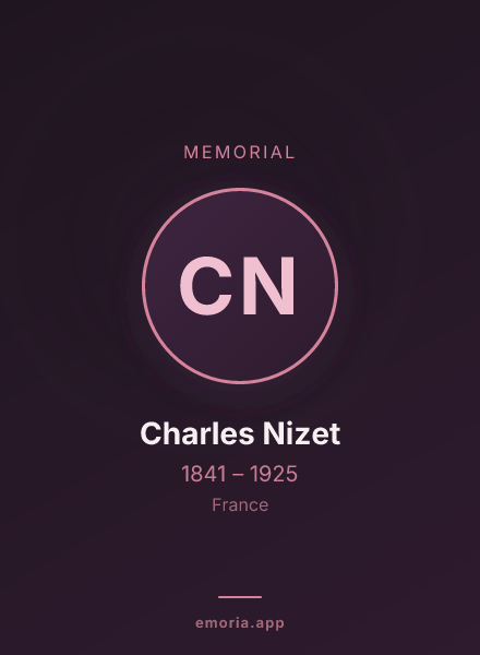 Memorial portrait of Charles Nizet