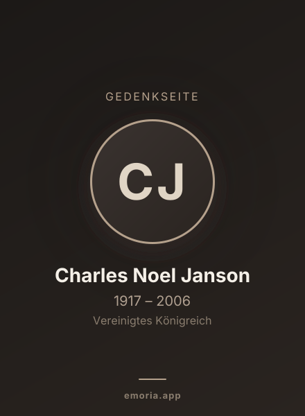 Gedenkportrait von Charles Noel Janson