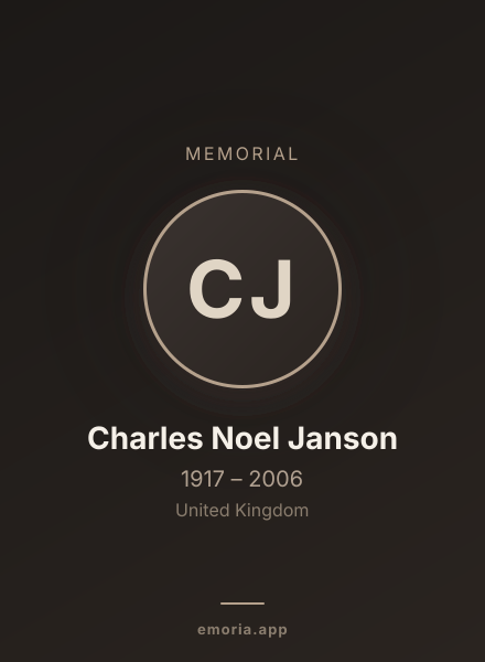 Memorial portrait of Charles Noel Janson