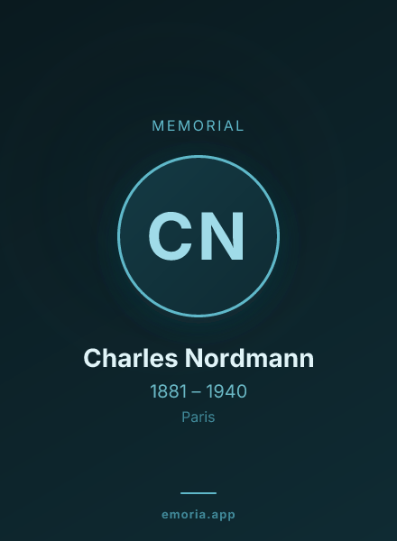 Memorial portrait of Charles Nordmann